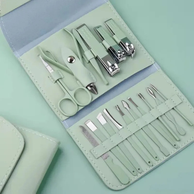 Manicure Pedicure Nail Cutter Set 12 Pcs (random Color)